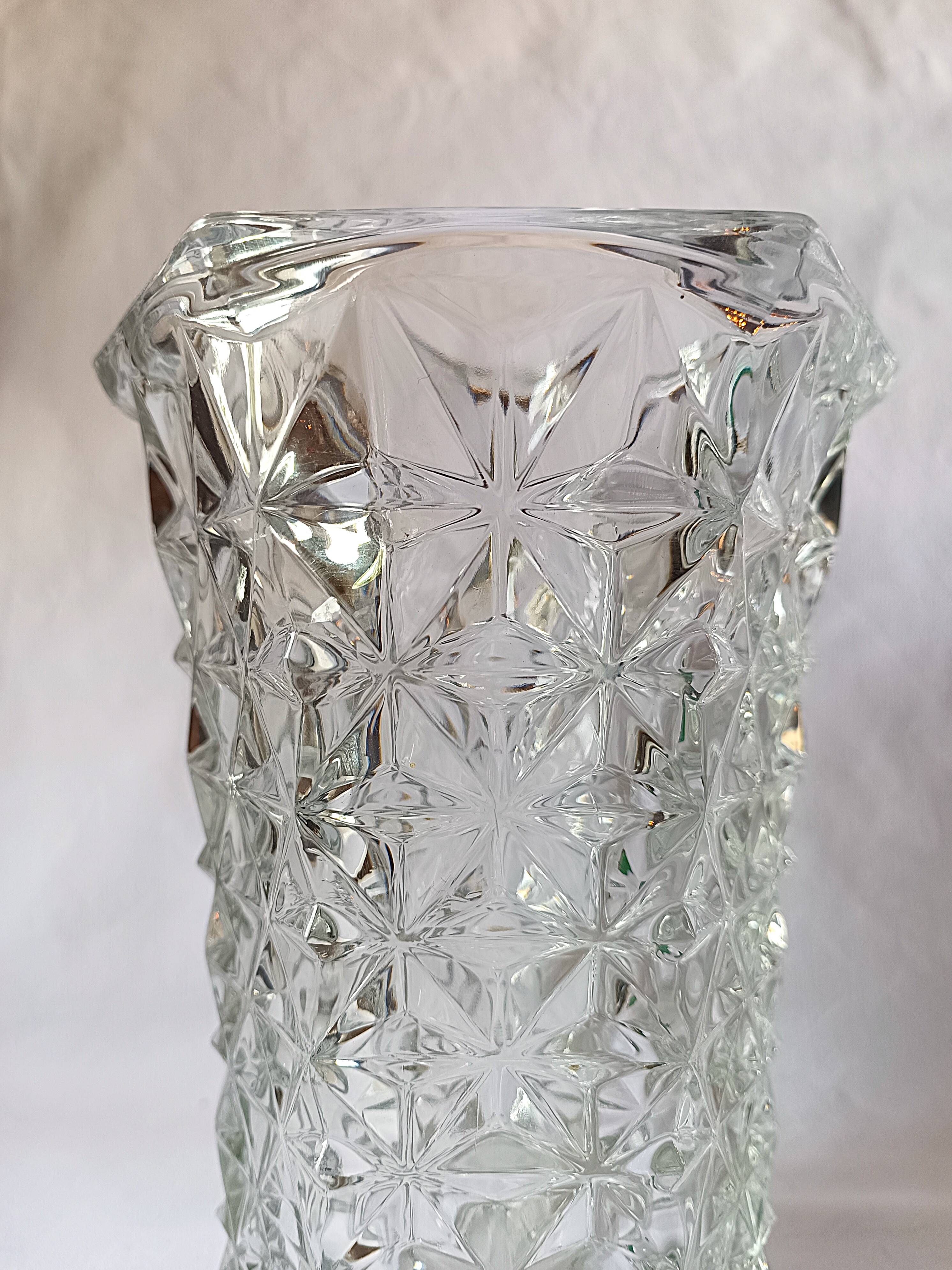 large vintage crystal vase flower decoration