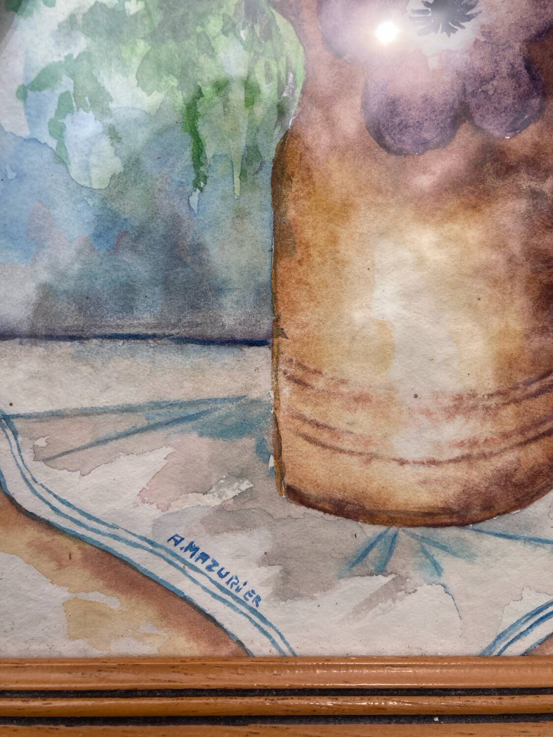 Nature morte bouquet aquarelle sur papier