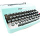 Typewriter, olivetti lettera 32 blue pastel