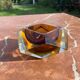 Cendrier vintage en verre de Murano sommerso, attribué à Flavio Poli,