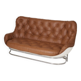 Michel cadestin karate leather sofa, 1970s