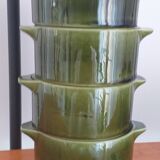 Ramequins en porcelaine verte émaillée