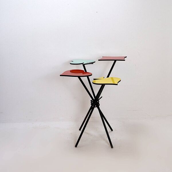 Table d'appoint trèfle, pique, coeur, carreau, Italie 1960