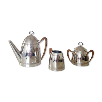 Coffee maker, milk pot and sugar bowl set