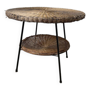 table basse osier ronde
