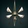 Metal chandelier mid-century modernist by Stilnovo, 1970s