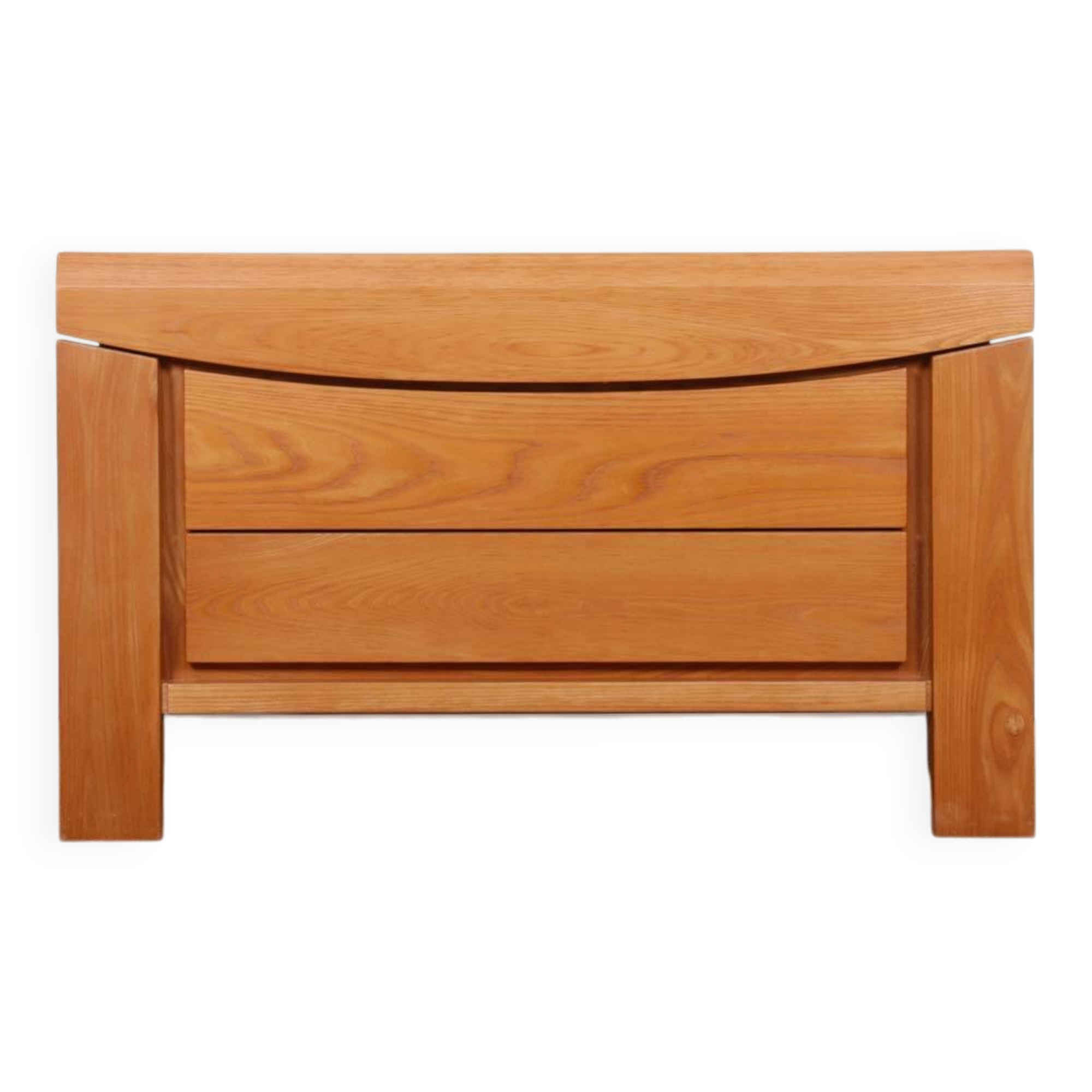 Vintage chest of drawers in solid elm from the 1980s.