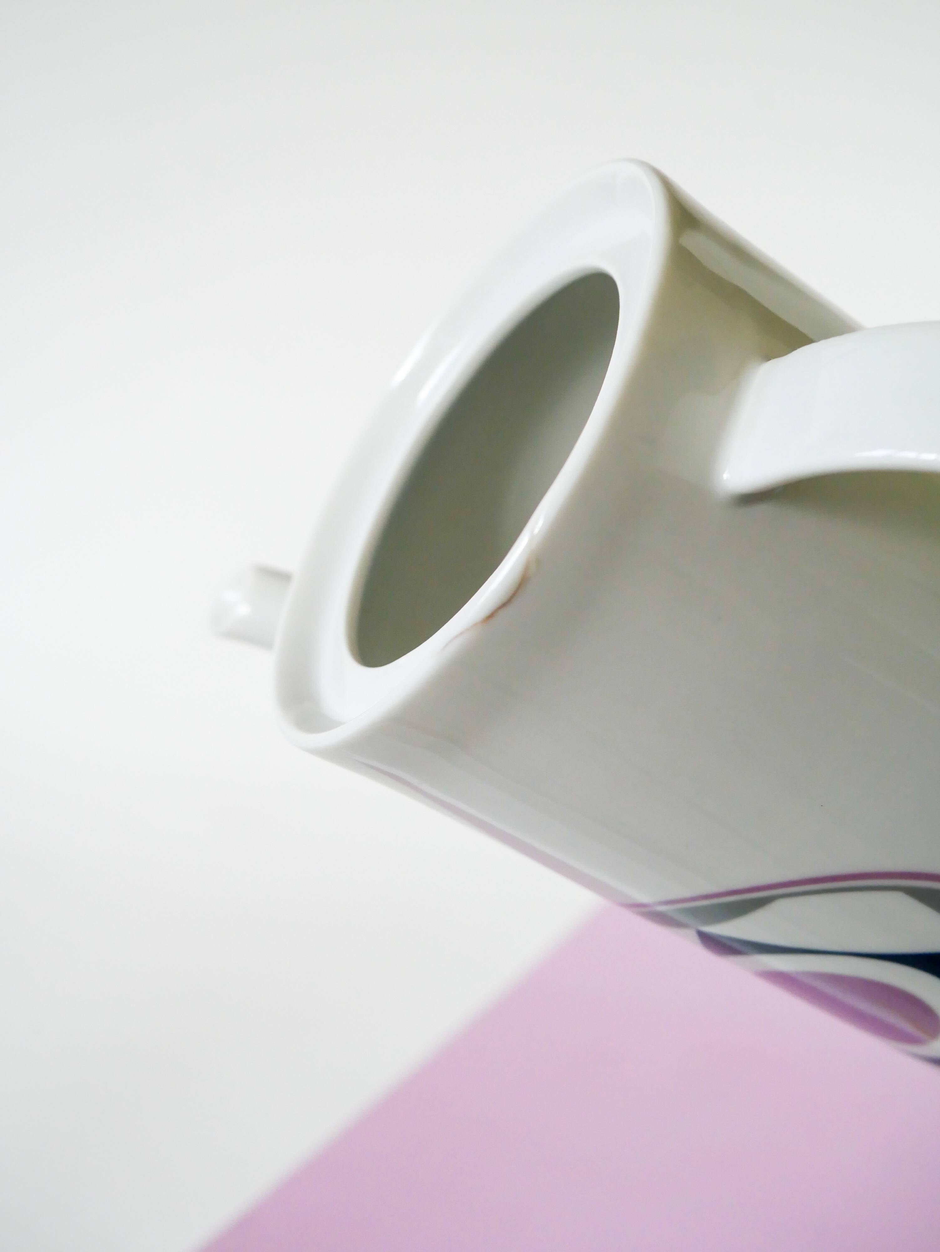 Set consisting of a teapot, sugar bowl and milk jug, Made in Germany, Colorful, Space Age, 1970