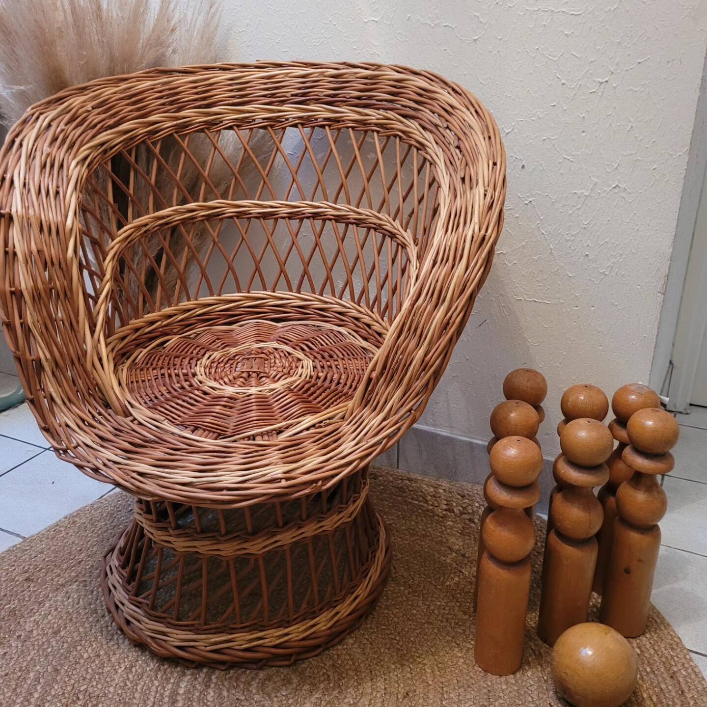 Rattan armchair