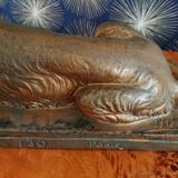 Vintage floro plaster dog