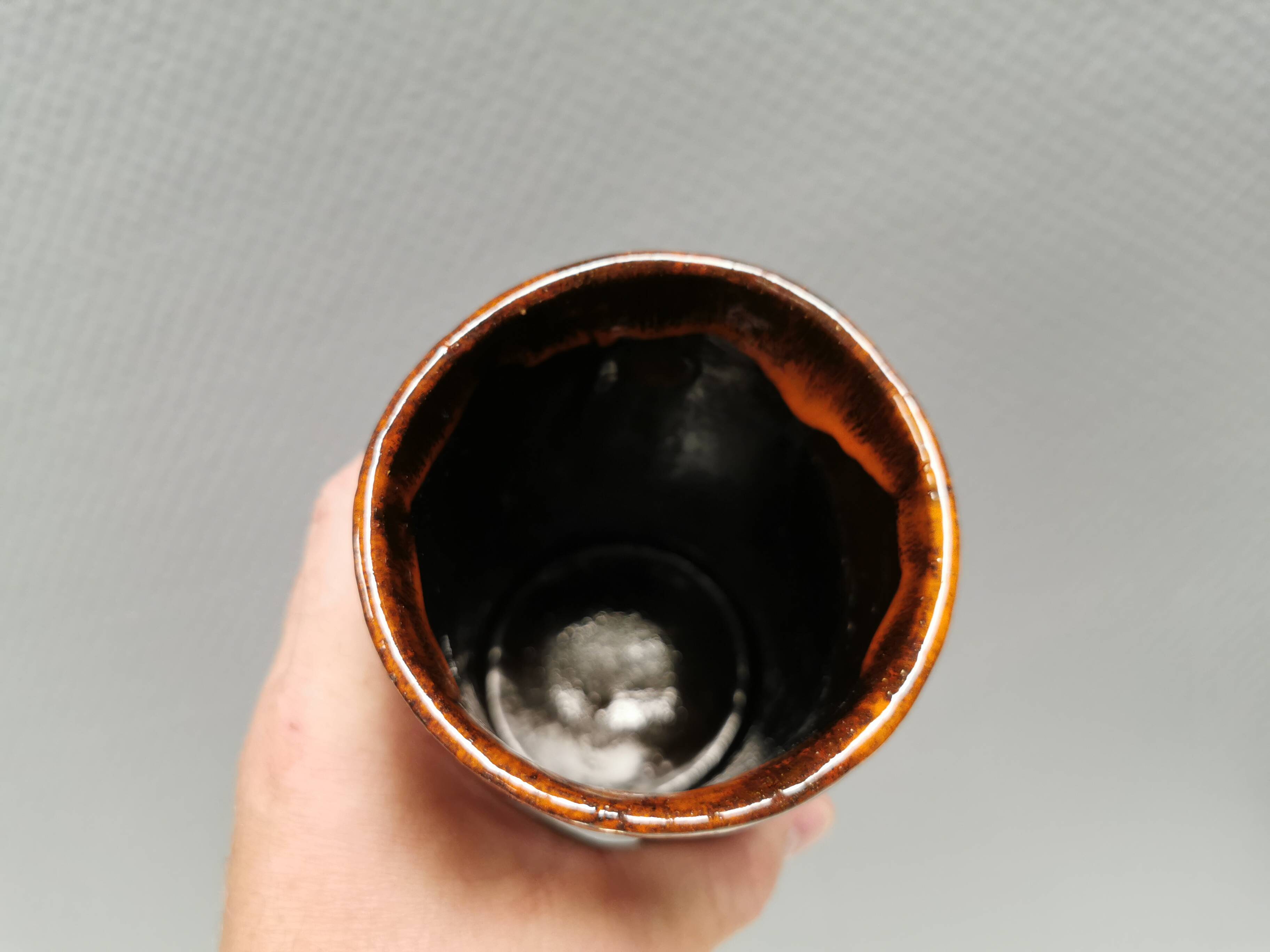 Vase avec émail coulant, Danemark 1975.