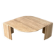 Italian travertine sculptural eye shaped coffee table, 1980s