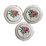 Set of 3 decorative plates Bouquet in old earthenware
