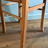 Vintage bistro chairs in natural wood marked luterma