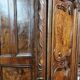 Important Louis XV wedding wardrobe in walnut and burl.