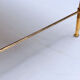 Vintage side table in gold metal and veined white marble.