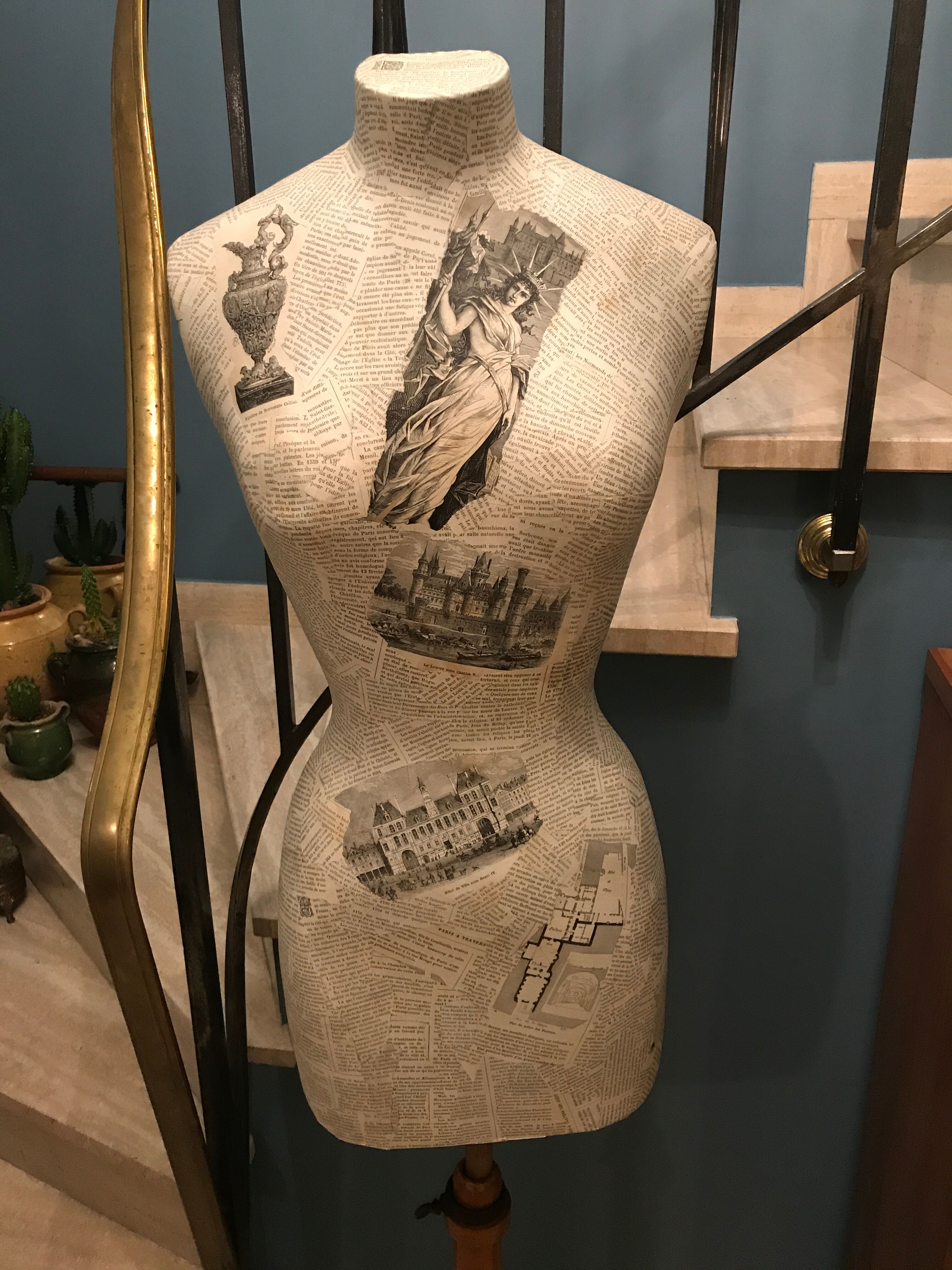 Buste de mannequin de couture Stockman vintage taille 38
