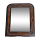 Antique Louis-Philippe mirror, painted wood imitation wood, 30 x 37 cm, 19th century