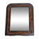 Antique Louis-Philippe mirror, painted wood imitation wood, 30 x 37 cm, 19th century