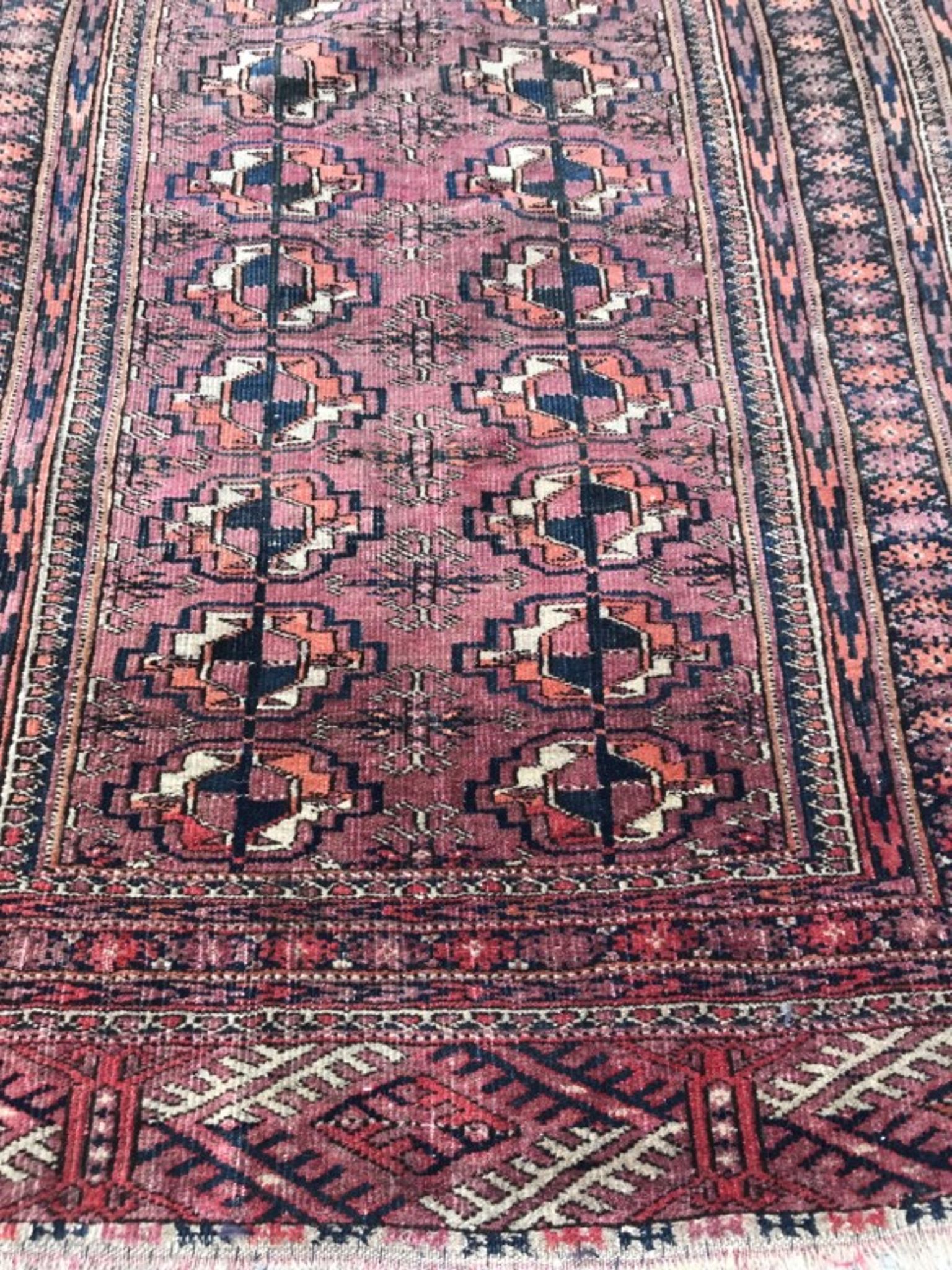 Tapis ancien Afghan Boukhara fait main 78X120 CM