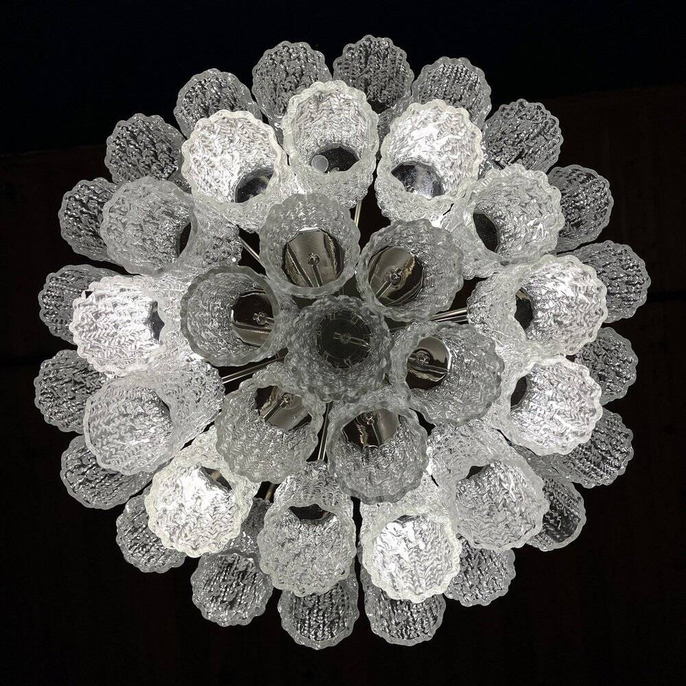 Mid-Century Murano glass chandelier Tronchi by Toni Zuccheri for Venini, Italy, 1960s