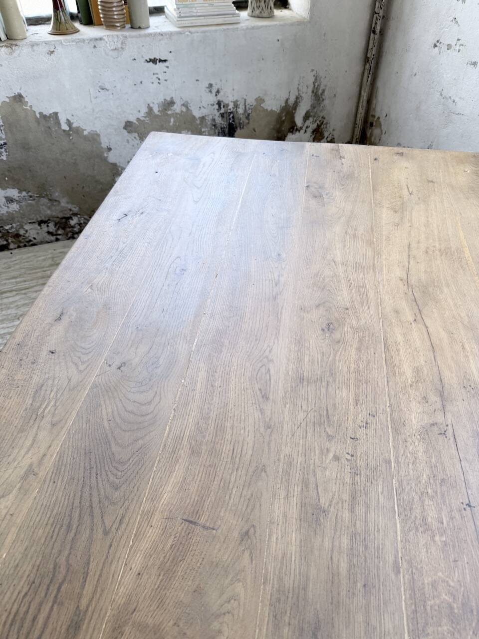 Oak farmhouse table 1950 212cm