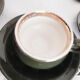 Tasses à café bistrot  Helvetia , vertes et or