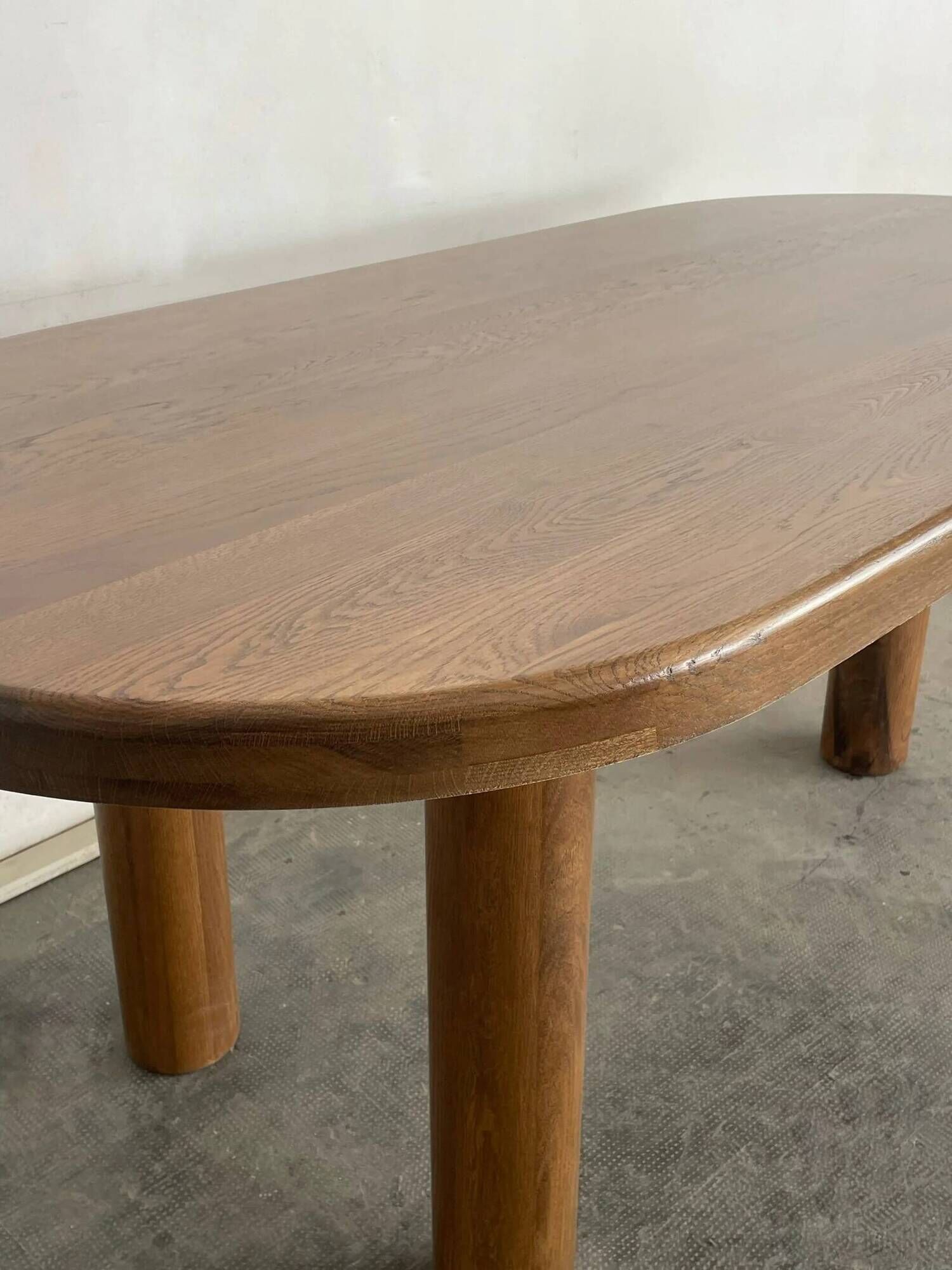 Oval oak dining table