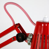Red Adjustable Achitect Table Lamp by Tep, 1970s