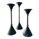 Trio of vintage candle holders from the 70s-80s