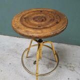 Industrial stool height-adjustable tripod yellow