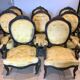 Napoleon III rosewood suite of eight 19th century armchairs