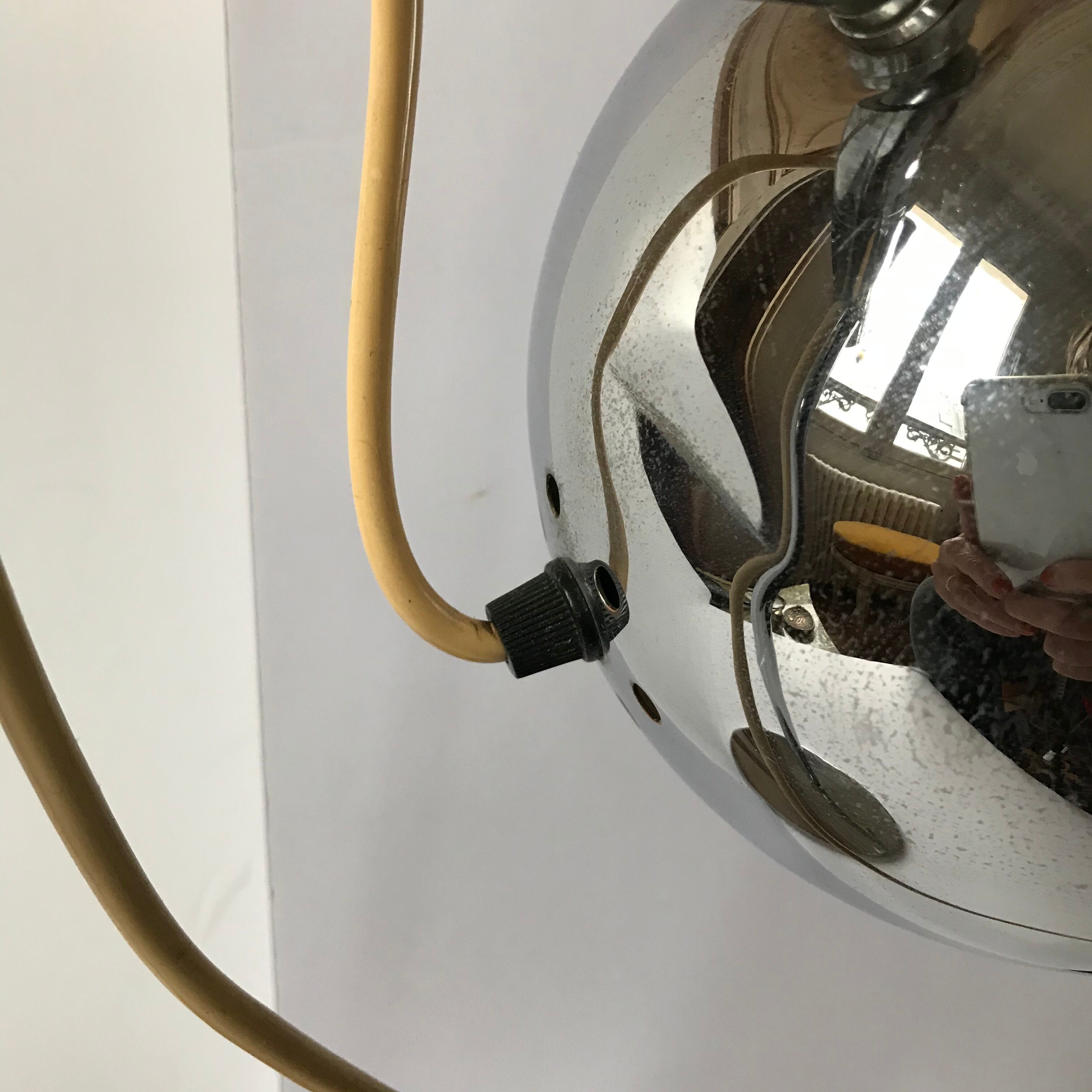 Lampe en chrome 1970