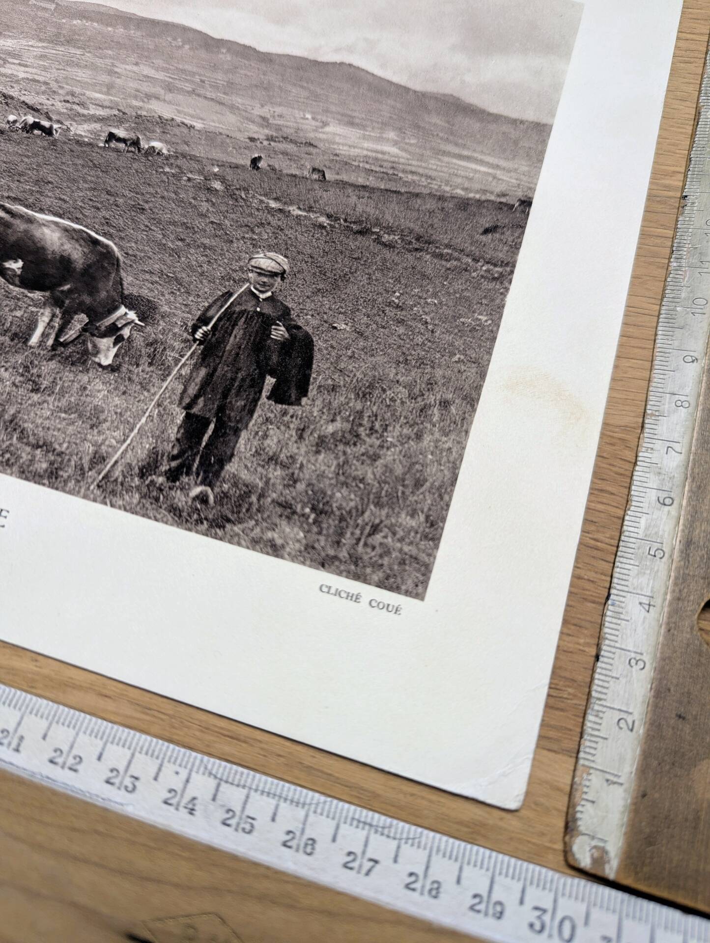 Col de la Perche, Pyrénées-Orientales, photo print from 1937.