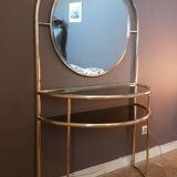 Gilded metal dressing table, Italy, 1980s