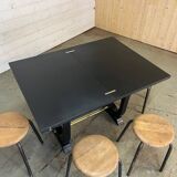 Table de jeux art deco avec plateau dépliant