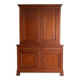 Antique solid wood sideboard with doors and drawers.