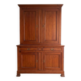 Buffet ancien en bois massif avec portes et tiroirs