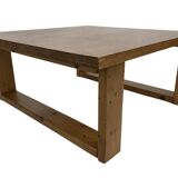 Vintage coffee table pinewood minimalist 1970s design