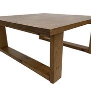 Table basse vintage en pin design minimaliste des années 1970