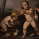 17th century Italian school painting, cherub games