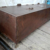 Long industrial metal low cabinet