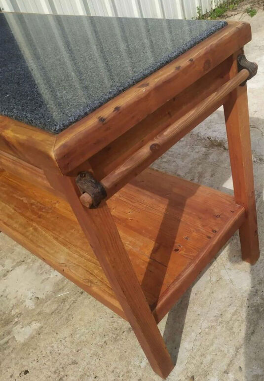 Log wood stone tray