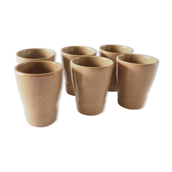 Lot de 6 gobelets en grès