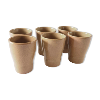 Set of 6 stoneware cups