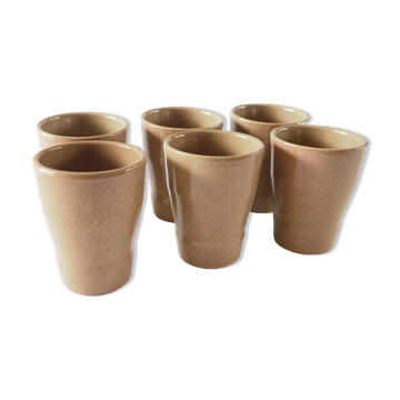 Lot de 6 gobelets en grès