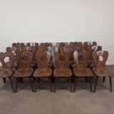 Set of 6 brutalist bistro chairs