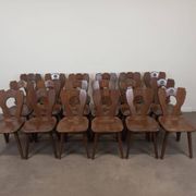 Set of 6 brutalist bistro chairs