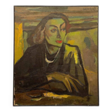 Portrait of a Fauvist woman, oil on canvas 1947, LUC PEROT 'Colette