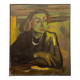 Portait de femme Fauviste, tableau huile sur toile 1947, LUC PEROT 'Colette